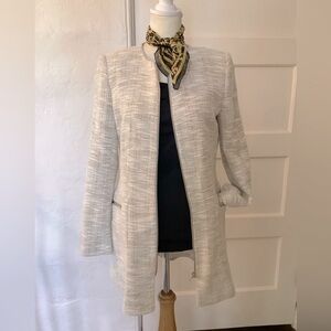 NWOT Zara Tweed Boucle Coat Jacket Women’s M, Office, Smart Casual, Cotton